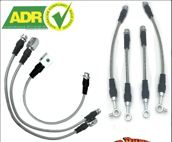 Braided stainless-steel brake hoses